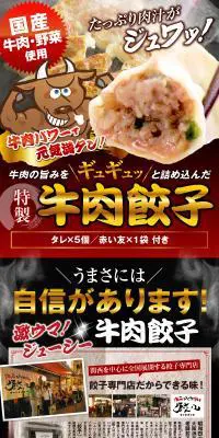 特製牛肉餃子のLPデザイン（カラフル系）PC版