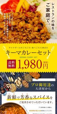 キーマカレーセットのLPデザイン（カラフル系）PC版