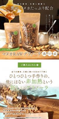 マヌカRAWグラノーラのLPデザイン（カラフル系）PC版