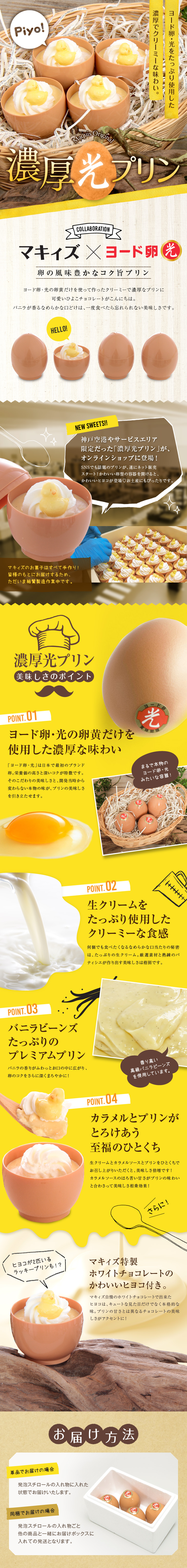 濃厚「光」プリンのLPデザインPC版