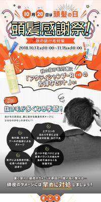 頭髪感謝祭～秋の抜け毛対策～のLPデザイン（イベント・キャンペーン・体験／ホワイト系／信頼・安心系）PC版