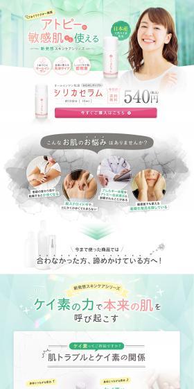 オールインワン乳液 シリカセラムのLPデザイン(ブラウン系)PC版