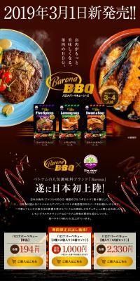BaronaバーベキューソースのLPデザイン（カラフル系）PC版