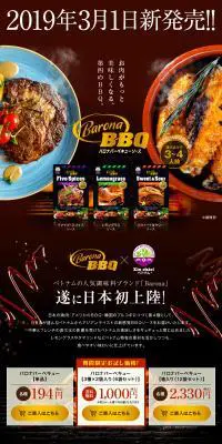 BaronaバーベキューソースのLPデザイン（カラフル系）PC版