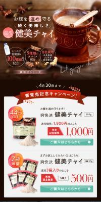 爽快決 健美チャイのLPデザイン（カラフル系）PC版