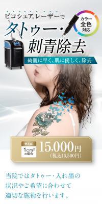 タトゥー・刺青除去施術案内のLPデザイン（ホワイト系）スマホ版