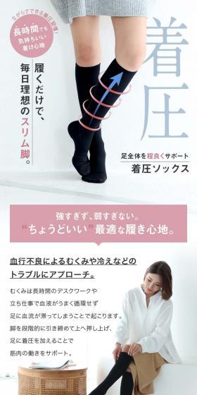 着圧ソックスのLPデザイン（レディースファッション／ホワイト系／アート・芸術系）スマホ版