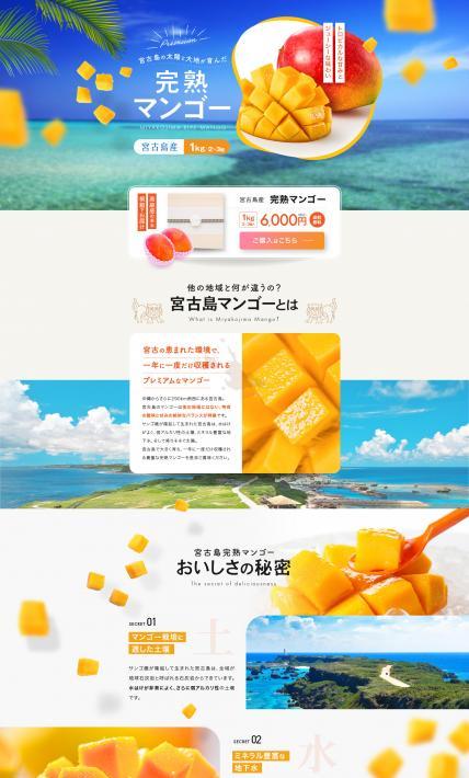 宮古島産 完熟マンゴー｜株式会社Ryuki Design様のLP制作実績