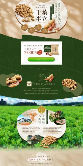 千葉半立-ちばはんだち-のLPデザイン（豆・豆加工品／カラフル系／スタイリッシュ系）PC版