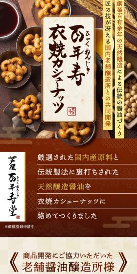 百年寿衣焼カシューナッツのLPデザイン（洋菓子／グリーン系／和風系）スマホ版
