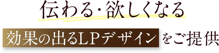 伝わる・欲しくなる効果の出るLPデザインをご提供